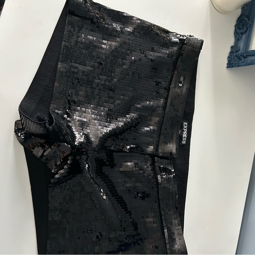 Express Black High Waist Shorts